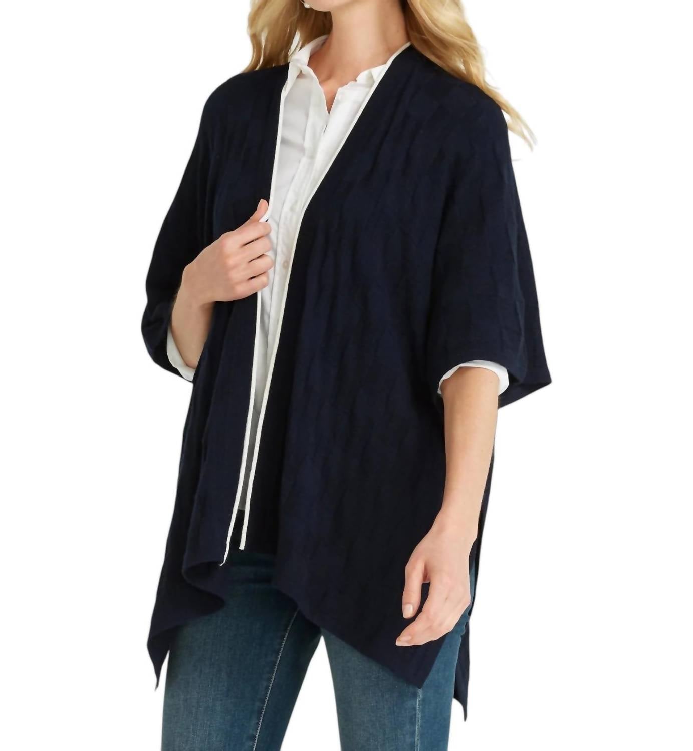 Draper James - Check Cape Sweater