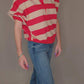 By Together - Striped Rugby Half Button Up Tee
