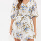 By The River - Floral Peasant Mini Dress