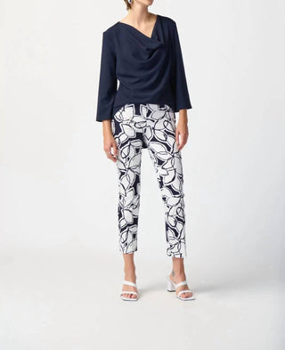 Joseph Ribkoff - Woven Cowl Neck Flared Top