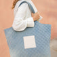 Care Tucker - Maxi Quilted Denim Tote Bag