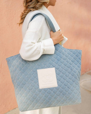 Care Tucker - Maxi Quilted Denim Tote Bag