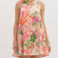 Entro - Tropical Halter Mini Dress