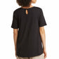 Nordstrom - Mixed Media Swing Short Sleeve Top