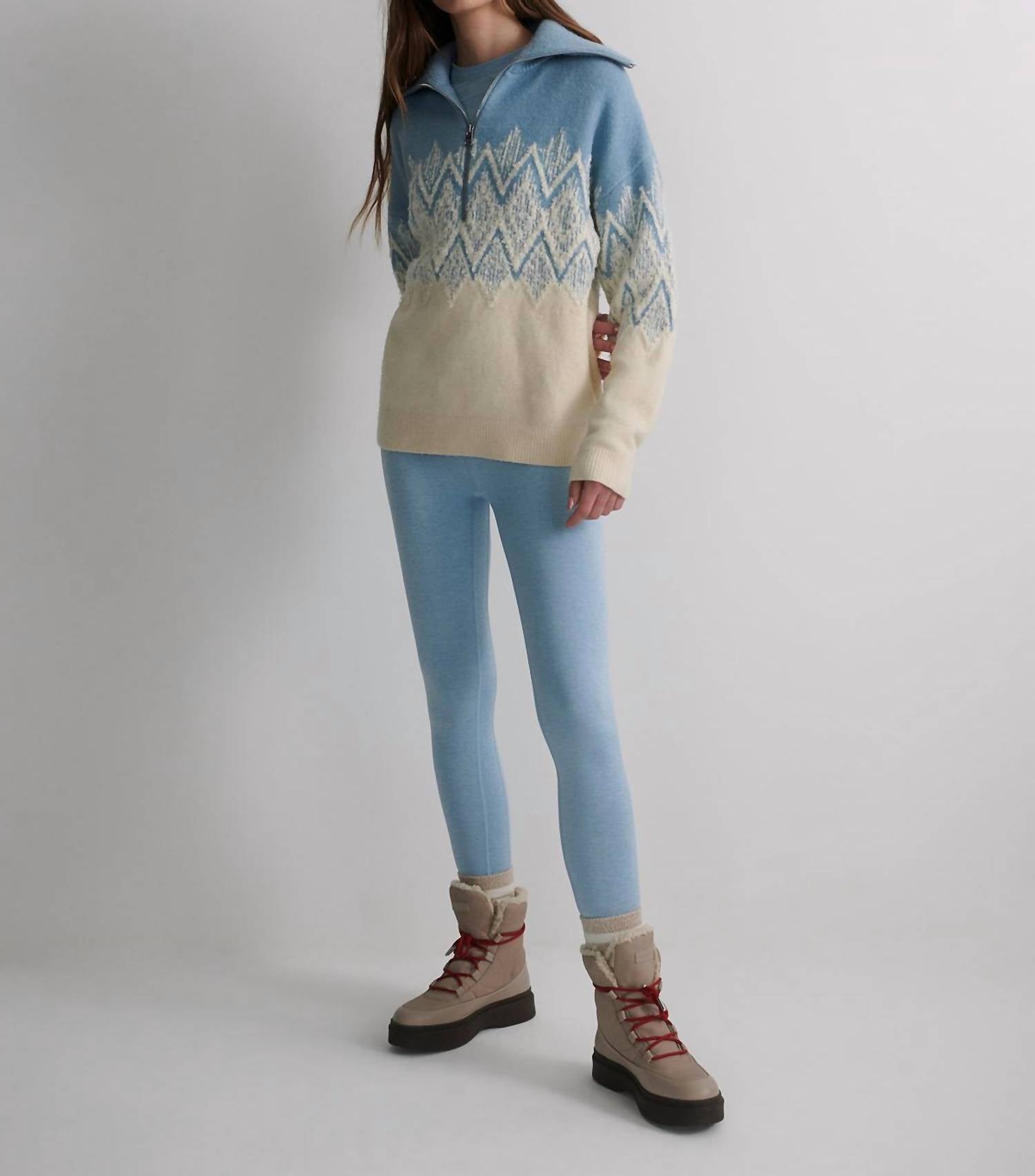 Varley - Hedda Fairisle Half Zip Sweater