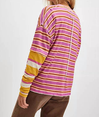 Free People - NINA STRIPE LONG SLEEVE TEE
