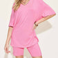 Basic Bae - V-neck T-shirt & Shorts Set