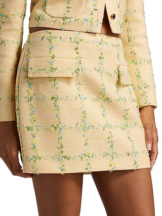 Amanda Uprichard - Perth Check Tweed Miniskirt