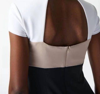 Joseph Ribkoff - Color-blocked Sheath Dress