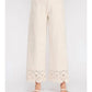 Allie Rose - Suede Laser Cut Wide Leg Pants