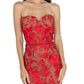 Akalia - Anni Floral Embroidered Strapless Midi Dress