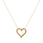 10K Yellow Gold Flashed .925 Sterling Silver 1/2 Cttw Champagne Diamond Miracle Plate Heart Pendant Necklace (K-L Color, I1-I2 Clarity) - 18"