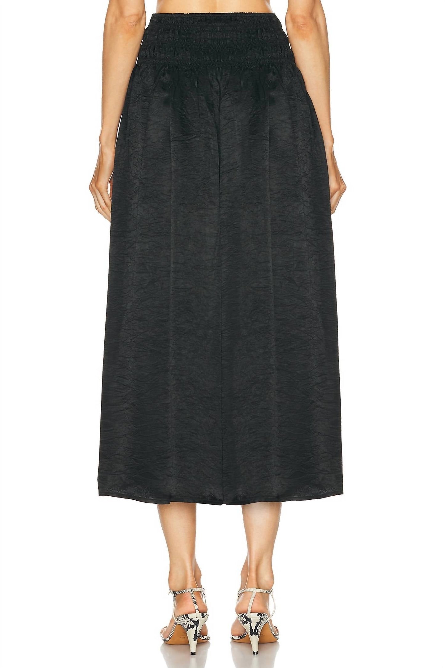 Enza Costa - Textured Satin Smocked Skirt