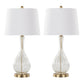 Jenny 27' Contemporary Glass Table Lamp Set of 2