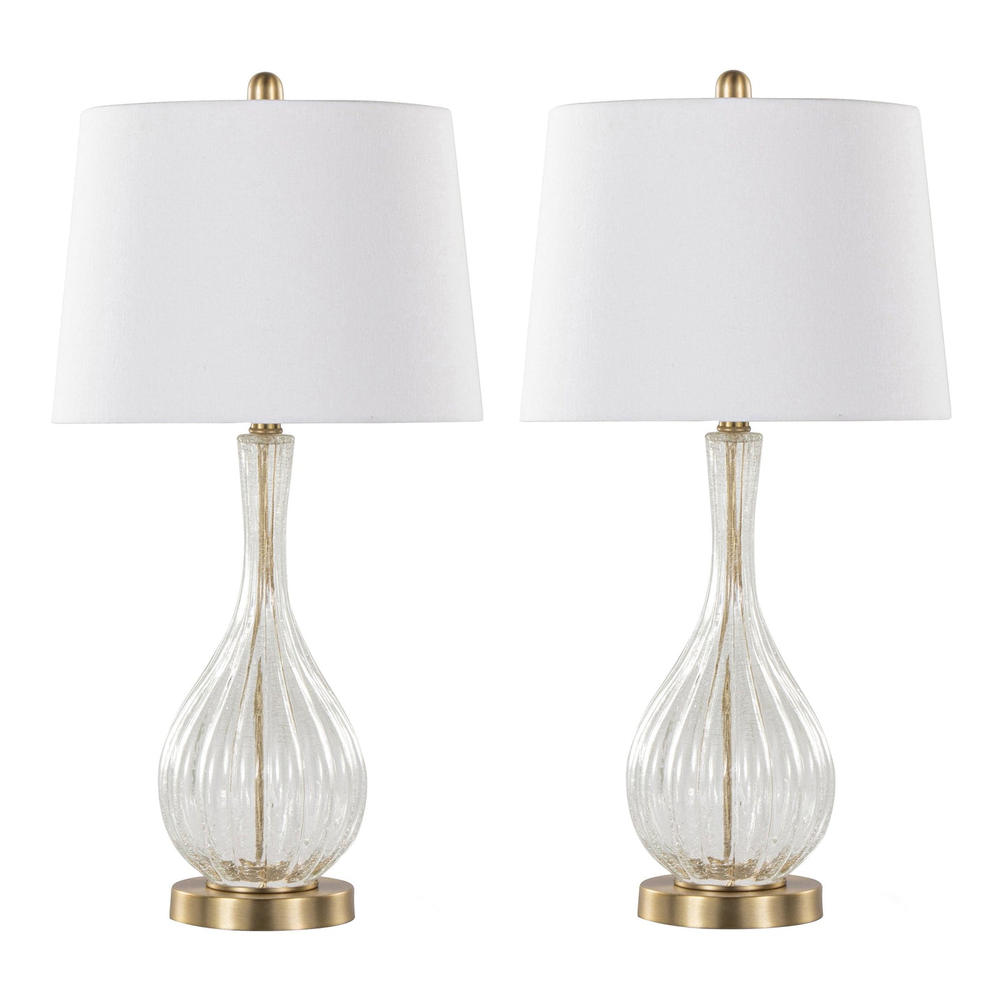 Jenny 27' Contemporary Glass Table Lamp Set of 2