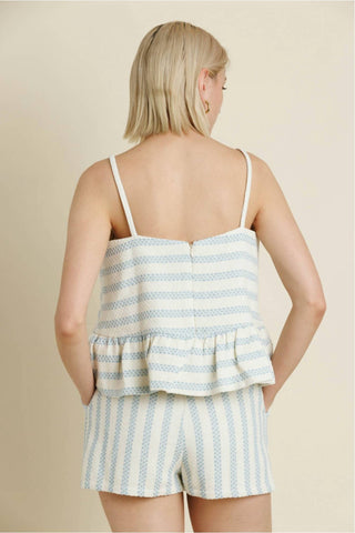 Aureum - Tweed Peplum Camisole Top