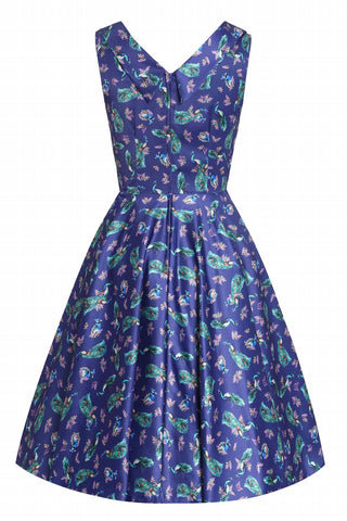 Dolly And Dotty - Grace Peacock Pleated Bust Dress