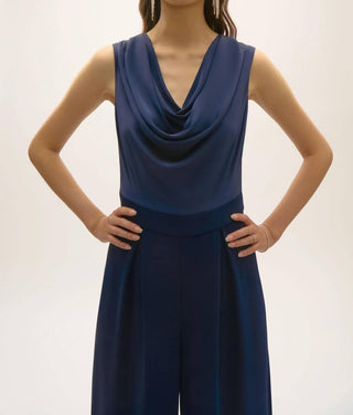 Joseph Ribkoff - Cowl Neck Sleeveless Jumpsuit