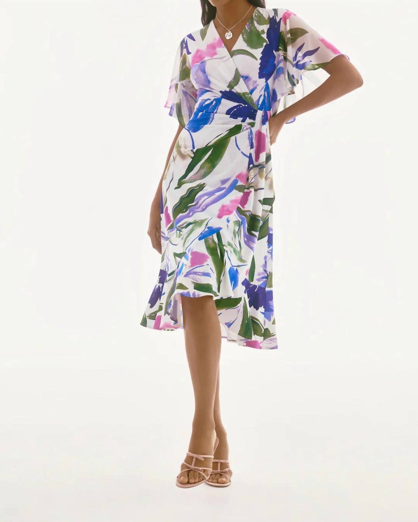 Joseph Ribkoff - Floral Print Belted Wrap Dress