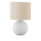 Contemporary Cream Ceramic Table Lamp with Fabric Shade