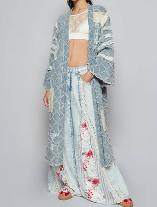 Pol - Lace Denim Patches Jacket