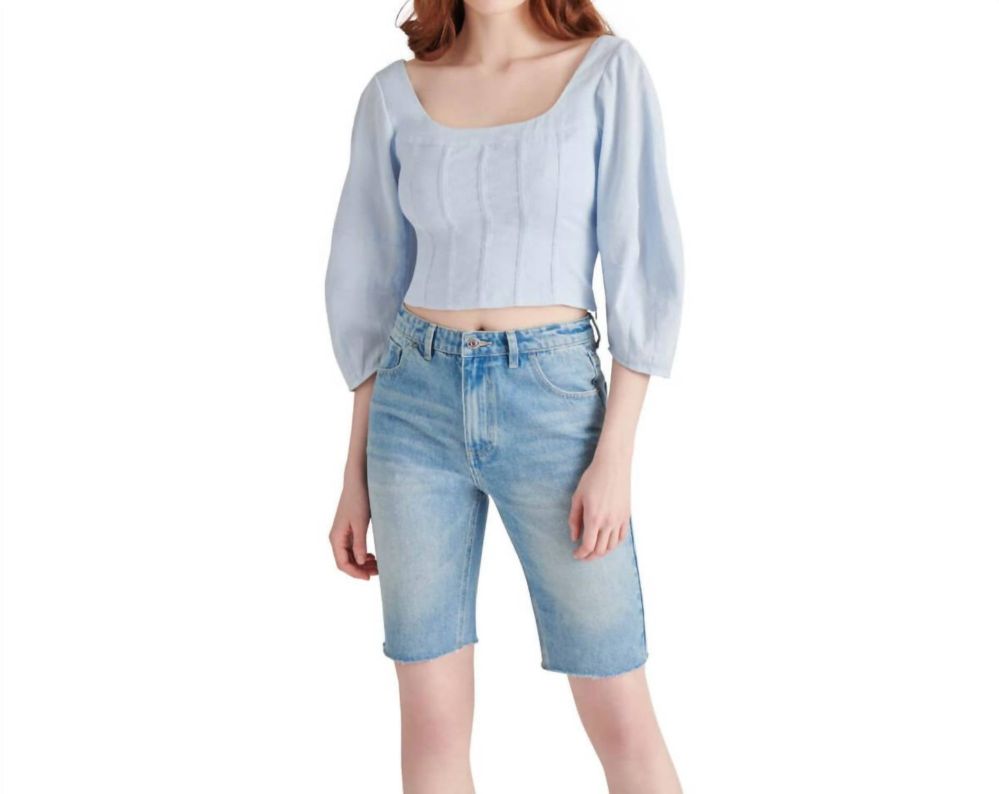 Steve Madden - Shay Smocked Back Crop Top