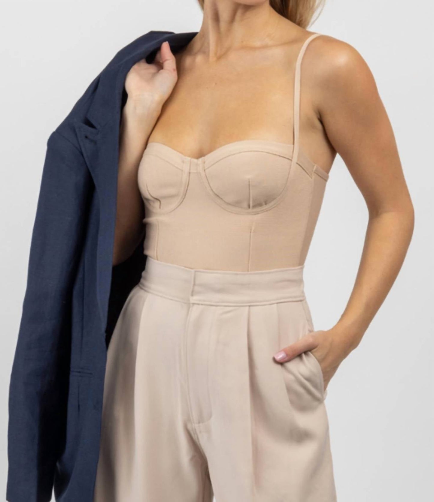 Win Win - BUSTIER SLEEVELESS STRETCH BODYSUIT