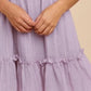 Anniewear - Smocking Bodice Elastic Tiered Mini Dress