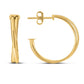 14k Yellow Gold Large Crossover Hoops