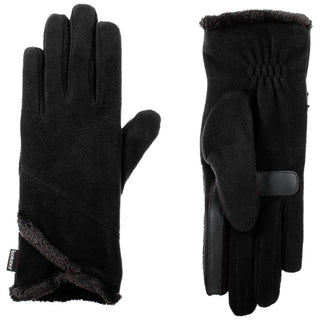 Isotoner - Women's Smartdri Fleece Gloves With Overlap Wrist