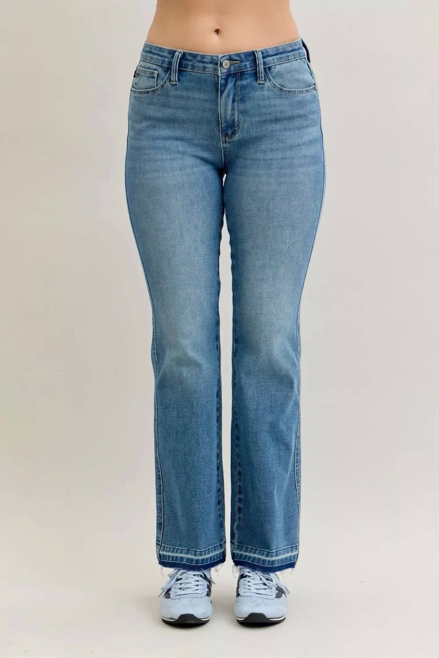 Judy Blue - Mid Rise Slim Bootcut Tummy Control Release Hem Jeans