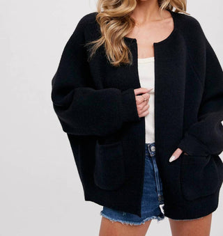 Bluivy - Open Front Sweater Jacket