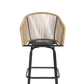 Outdoor Bar Stools Set of 4 with Armrests and Backrest