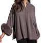 Alashan Cashmere - Eliza Fox Trim Poncho