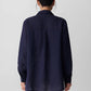 Eileen Fisher - Puckered Linen Stripe Classic Collar Shirt