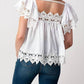 Timing - Ruffled Short Sleeve Top