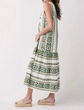 Elan - Embroidered Tiered Maxi Dress