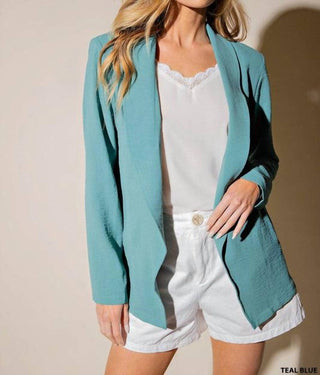 Kori - Kristi Pleated Sleeve Blazer
