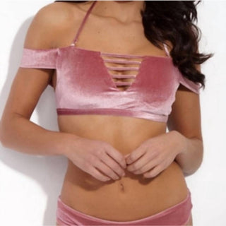 Radio Fiji - Hours Crushed Velvet Mandala Bra Swim Bikini Top