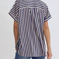 Entro - Striped Collared Button Up Top