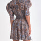 Elan - Short Sleeve High Neck Paisley Dress