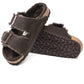 Birkenstock - Unisex Arizona Shearling Suede Narrow Sandals