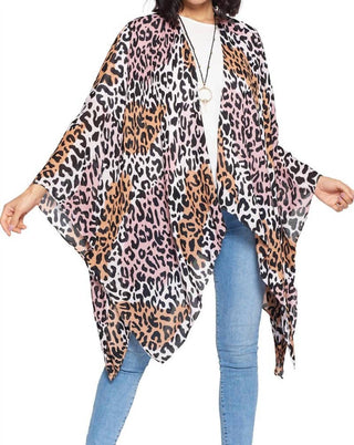Yak & Yeti - Boho Animal Print Kimono Wrap