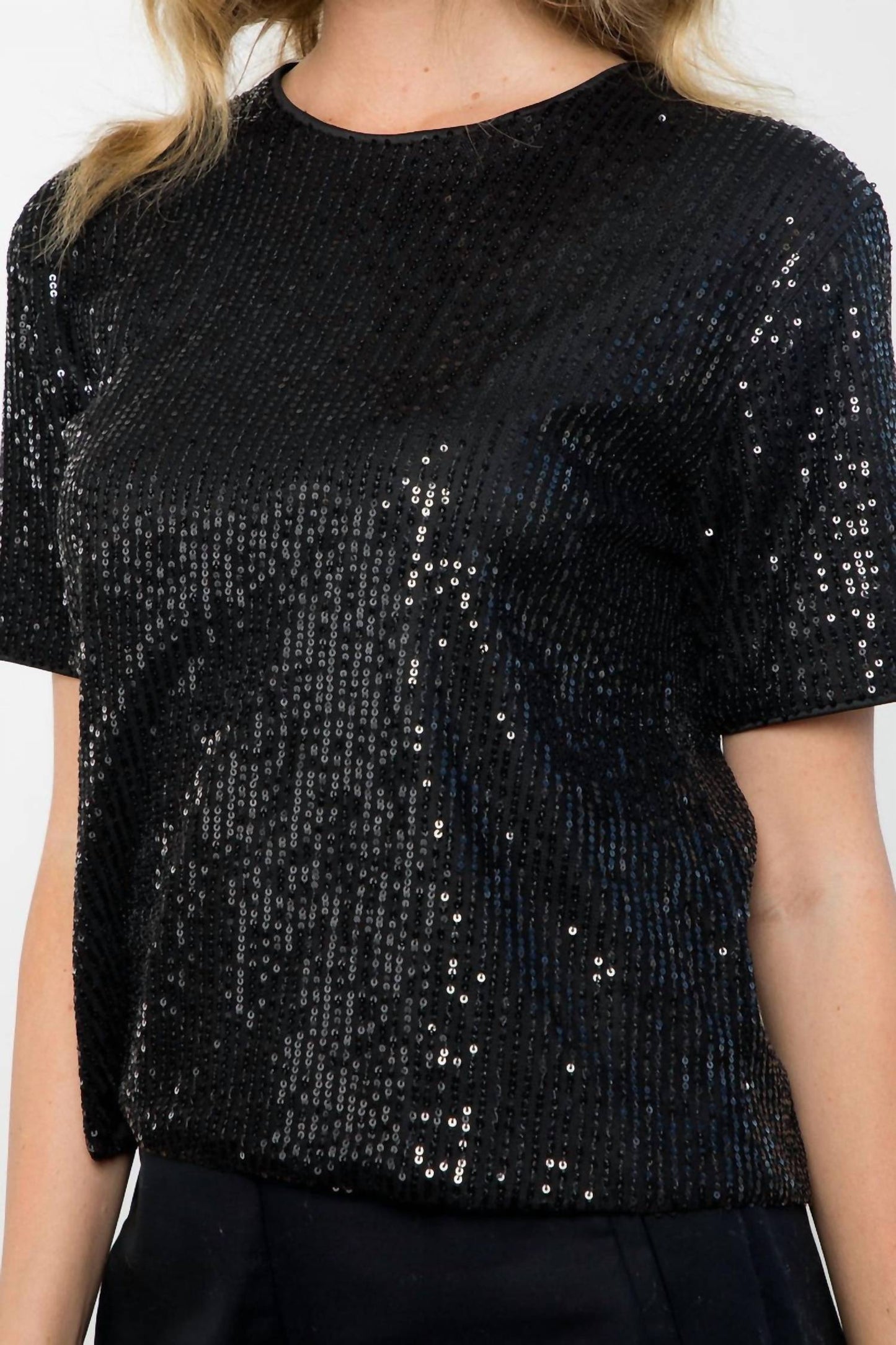 Thml - Sequin Short Sleeve Knit Sweater