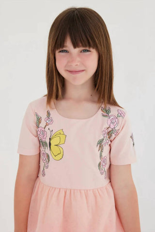 Sasha+Z - Butterfly Embroidered Layered Dress