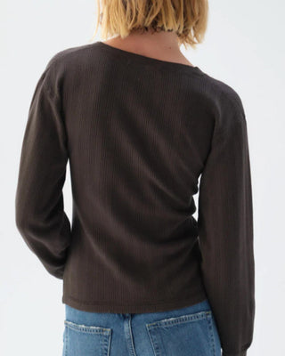 Amo - Beau Waffle Knit Long Sleeve Top