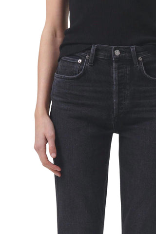 Agolde - Riley High Rise Crop Straight Jeans