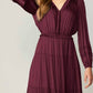 Current Air - Split Neck Tiered Midi Dress