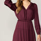Current Air - Split Neck Tiered Midi Dress