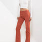 Sneak Peek - HIGH RISE SOLID SLIM BOOTCUT JEANS